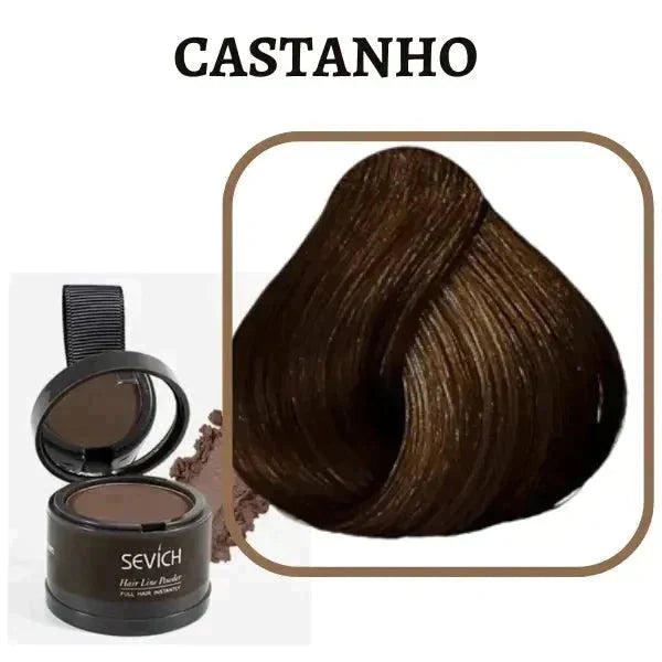 Maquiagem de Cabelo para Calvície e Fios Brancos à Prova d'água - Sevích