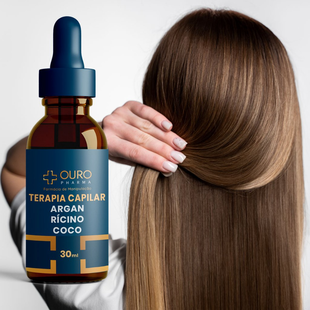 Blend de Óleos Crescimento Capilar - Argan, Coco e Rícino - 100% Puro