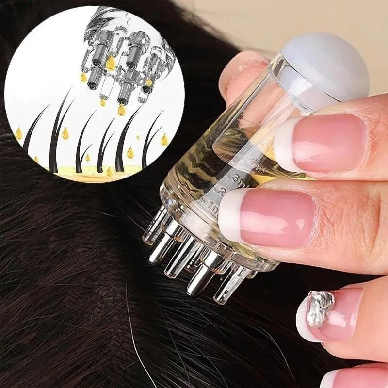 Aplicador Portátil de Couro Cabeludo com Pente de Massagem para Tratamento de Cabelo